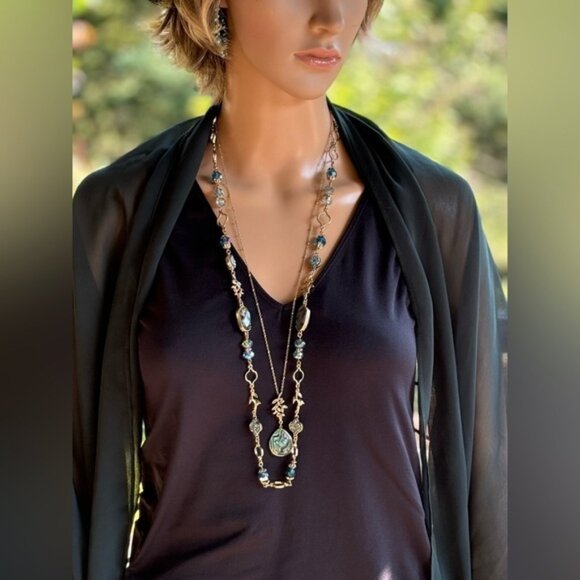 Lonna & Lily elegant 2in1 stone necklace - Picture 2 of 13